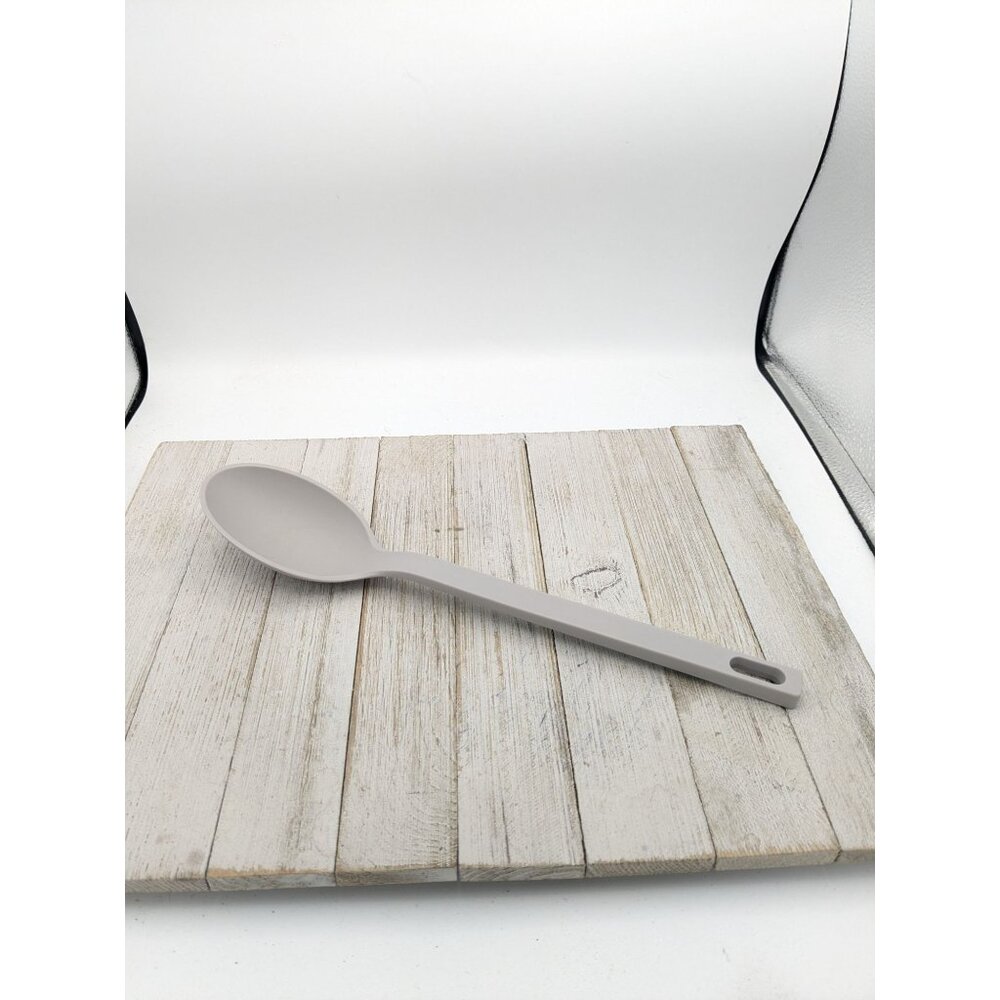 Room Essentials Plastic Solid Spoon Gray 13"